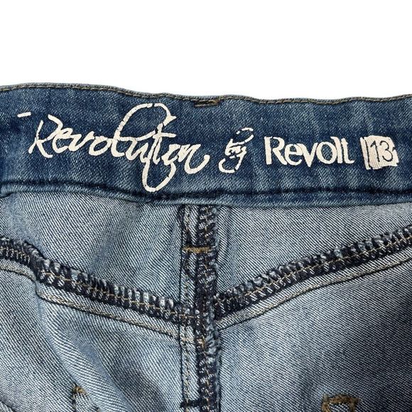 Revolution By Revolt size 13, distressed, medium wash skinny jeans - Picture 8 of 8